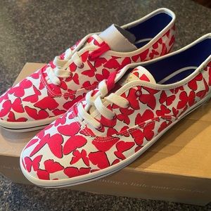 NIB KATE SPADE Keds/Butterflies Cherry Size 10